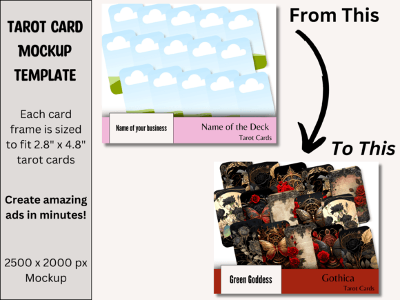 Download Tarot Card Product Mockup Photo- Canva - Product mockup Collection