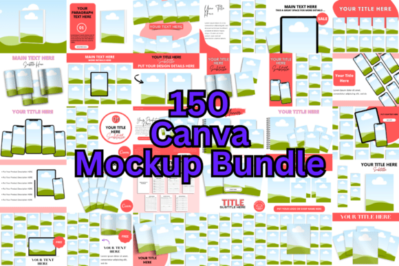 Download 150 Canva Mockup Bundle Template - Premium Bundle