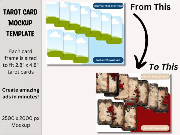 Download Tarot Card Product Mockup Photo- Canva - Product mockup Collection