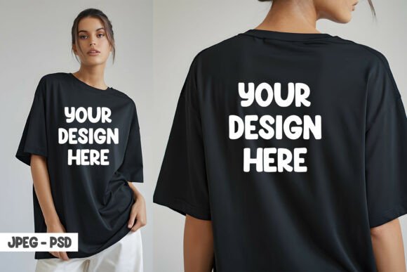 Download Black Shirt Mockup Front and Back View - Black shirt mockup Collection