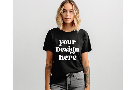 Download Comfort Colors C1717 Black Shirt Mockup - Premium Resources
