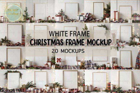 Download Minimal Christmas Frame Mockup Bundle - Premium Resources