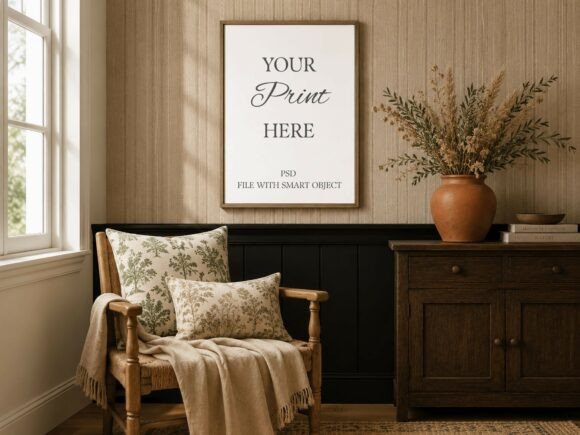 Download Wood Frame Mockup Vintage Poster Mockup - Frame mockup Collection